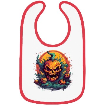 Discover Bad Pumpkin Creppy Halloween Bibs