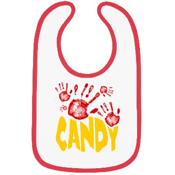 Discover Bloody Hands Halloween Candy Design Bibs