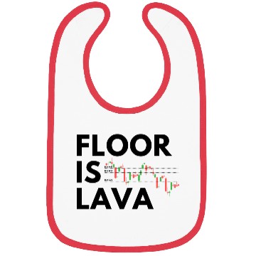 Discover The Floor Is Lava Black Bibs