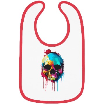 Discover Psychedelic skull meltdown Bibs