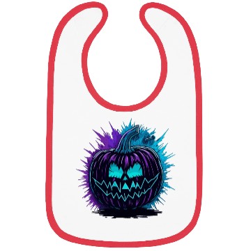 Discover Neon Pumpkin Purple and Teal Bibs