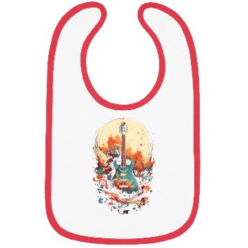 Discover Guitar Moon Color Bibs