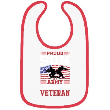 Discover Proud Son Of A Army Vietnam Veteran Bibs
