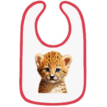 Discover Baby cheetah portrait Bibs
