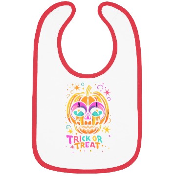 Discover Halloween Skeleton Pumpkin Bibs