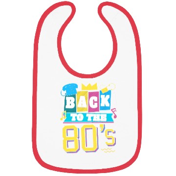 Discover Back to the 80s party theme costume Bibs