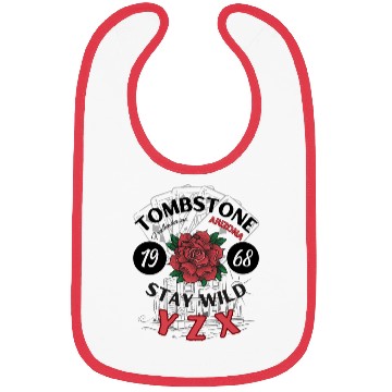 Discover Tombstone Arizonna red rose Bibs