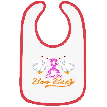 Discover Fun Boobs Save The Boo Bees Breast Cancer Bibs