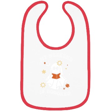 Discover My Weekend is Boooked Ghost Reading Books Teacher Bibs