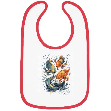 Discover Koi Fish Koi Carp Japanese Koi Garden-Pond funny Bibs