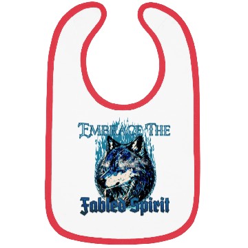 Discover Embrace The Fabled Spirit Wolf Blue Bibs