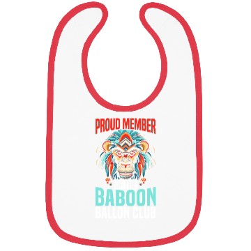 Discover Baboon Monkey Lover Wildlife Animal Zookeeper Bibs