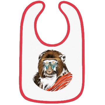 Discover Baboon Monkey Lover Wildlife Animal Zookeeper Bibs