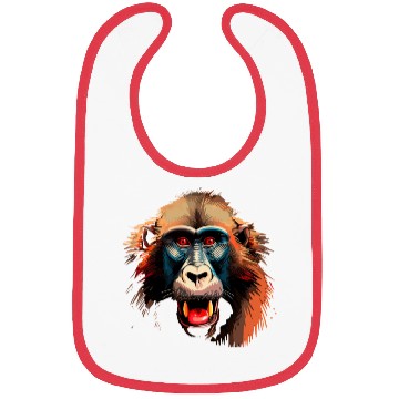 Discover Baboon Monkey Lover Wildlife Animal Zookeeper Bibs