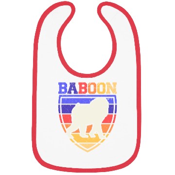 Discover Baboon Monkey Lover Wildlife Animal Zookeeper Bibs