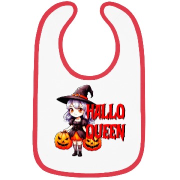 Discover Hallo Queen Red Witch Bibs