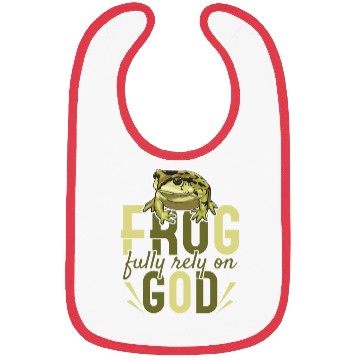 Discover Frog Fully Rely On God Bibs