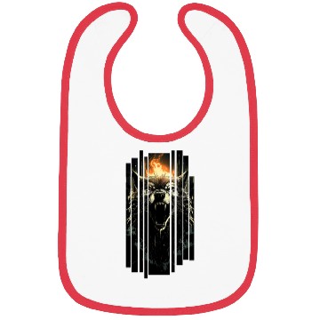 Discover Fierce Wolf In The Dark Jungle Graphic Bibs