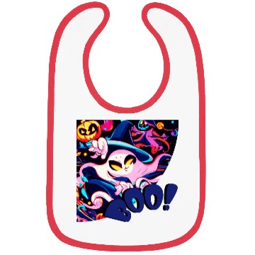 Discover Boo Halloween Friendly little ghost Bibs