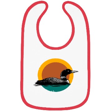 Discover Loon Sunset Faded Look with Retro Colors Bibs