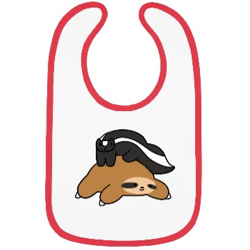 Discover Sloth and Skunk Bibs