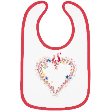 Discover Gingerbread heart shape with icing and bow Bibs