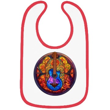 Discover Funny Mosaic Art - Stained Glass Art Guitar Bibs