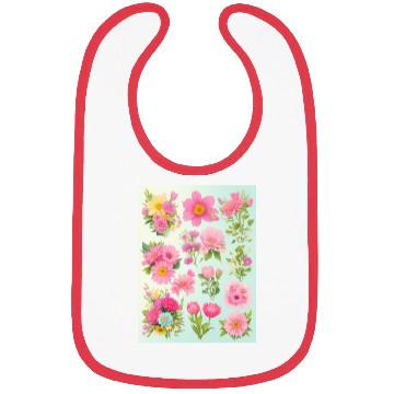 Discover Iris and Indigo Spring Flowers Bibs