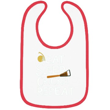 Discover Eat Sleep Cricket Repeat: Cricket Lover's Bibs