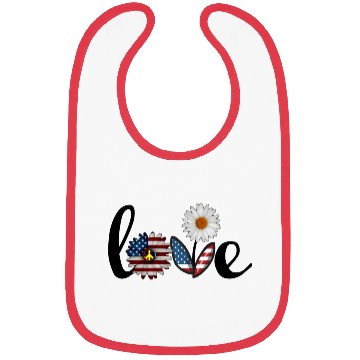 Discover Love daisy solid Bibs