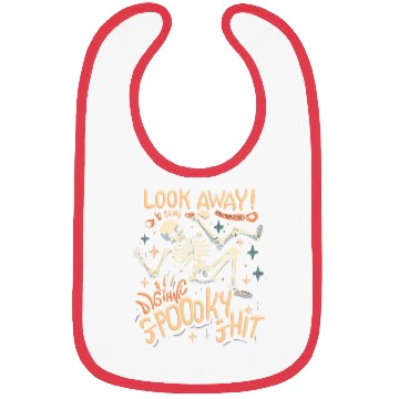 Discover Spooky Shit Skeleton Girl in Arm Halloween Bibs
