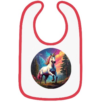 Discover Rainbow Unicorn Bibs