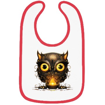 Discover Filigree Ornate Black Owl or Cat Bibs