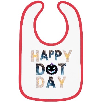 Discover Happy dot day pumpkin polka dot Bibs
