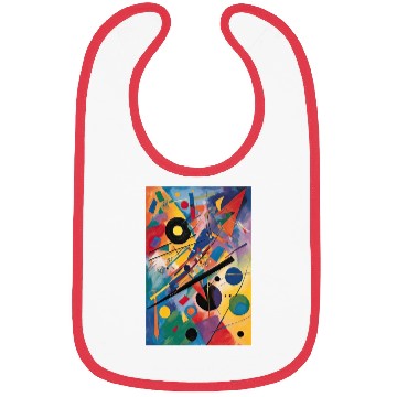 Discover Vibrant Abstract Geometric Painting Bibs