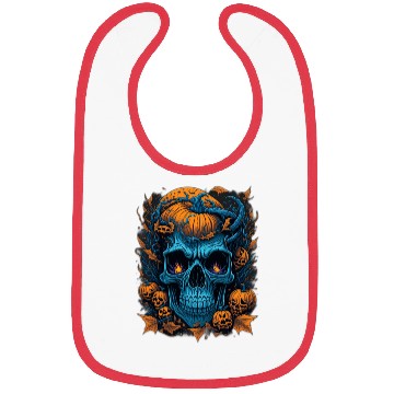 Discover Halloween Spooky Skull Face Bibs