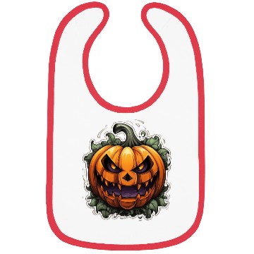 Discover Scary Pumpkin Face I Spooky Halloween Bibs