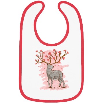 Discover Cherry Blossom Deer Sakura Bibs