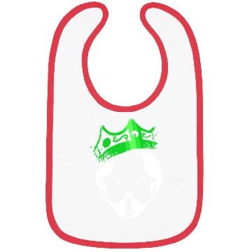 Discover King Alien Green Crown Funny Ufo Science Fiction Bibs