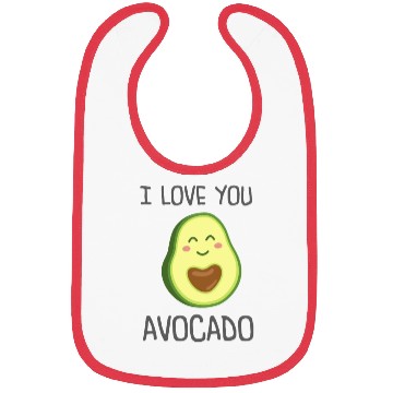 Discover I Love you Avocado Bibs