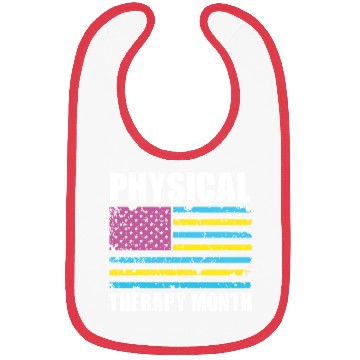 Discover USA Flag PT PTA Physical Therapy Gift Physical Bibs