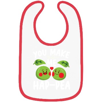 Discover You Make Me Hap-pea for a Husband Wife Bride Bibs