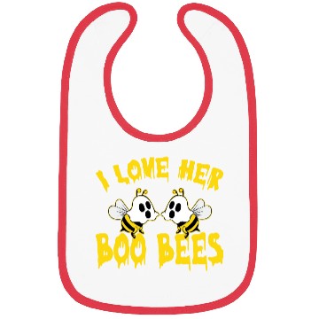 Discover I Love Her Boo Bees Halloween Bibs