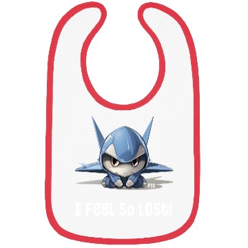 Discover Little Lost Cute F35 Fighter Plane Illustration Bibs