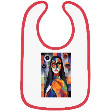 Discover Geometric Harmony - Abstract Portrait Bibs