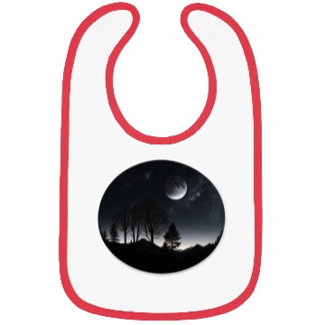 Discover Exquisite painting expressing nature in the dark Bibs