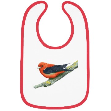 Discover Red Bird watercolor effect Bibs