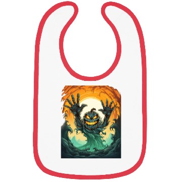 Discover Halloween Emerging Hands Spooky Pumpkin Bibs