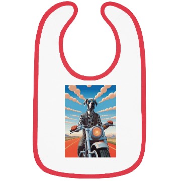 Discover This is Great : Great Dane Riding a Motorcycle Bibs