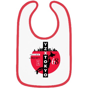 Discover Red dot Tokyo Japan Bibs